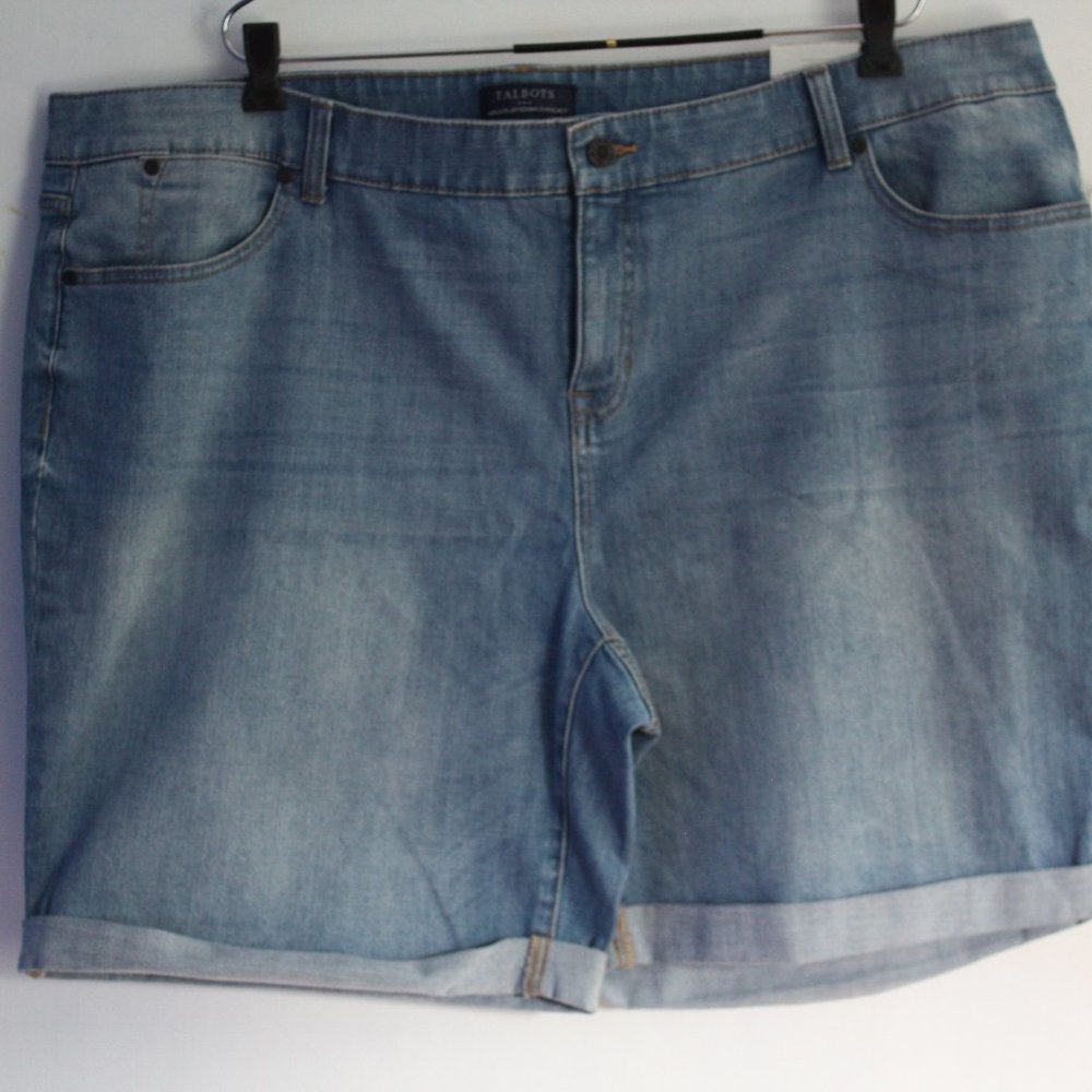 NWT Talbots Demin Shorts 22W Plus Stretch